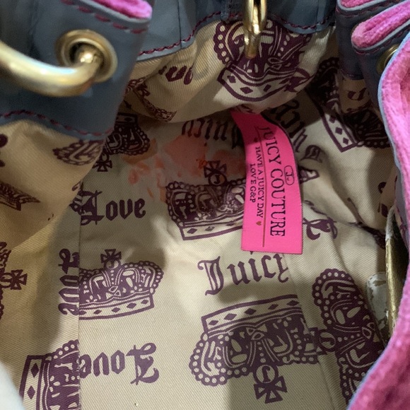 Juicy Couture Y2K 2000s “Juicy Is For Life” Velour Shoulder Bag - Picture 10 of 11